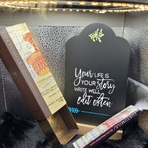 Black Decorative Chalkboard Sign - Inspirational Quote